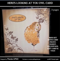 HERES LOOKING AT YOU OWL CARD