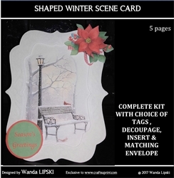 SHAPED WINTER SCENE CHRISTMAS CARD