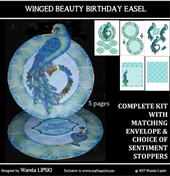 WINGED BEAUTY BIRTHDAY or MOTHERS DAY EASEL