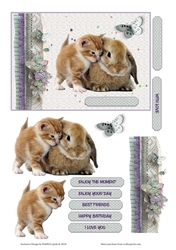 UNLIKELY LOVE 1 CUTE ANIMALS BIRTHDAY OR LOVE CARD FRONT