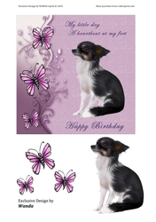 A HEARTBEAT AT MY FEET DOGGY BIRTHDAY TOPPER