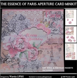 THE ESSENCE OF PARIS FLORAL APERTURE CARD MINIKIT