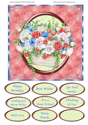 FLORAL BASKET 1 ALL OCCASIONS QUICK CARD FRONT