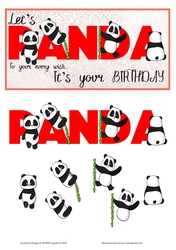 LETs PANDA TO YOUR EVERY WISH DL BIRTHDAY TOPPER