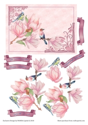 BIRD & FLOWERS 2 ALL OCCASIONS TOPPER