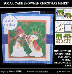 SUGAR CANE SNOWMEN CHRISTMAS  MINIKIT