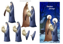HOLY FAMILY TOPPER CHRISTMAS BLESSINGS