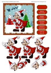 MICKEY MOUSE SANTA CHRISTMAS TOPPER