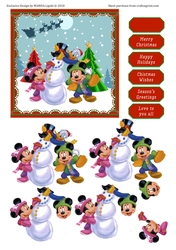MICKEY MOUSEs SNOWMAN CHRISTMAS TOPPER