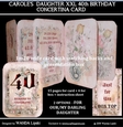 CAROLES DAUGHTER 40TH BIRTHDAY XXL CONCERTINA CARD