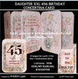  DAUGHTER 45TH BIRTHDAY XXL CONCERTINA CARD