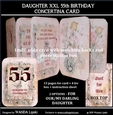 DAUGHTER 55TH BIRTHDAY XXL CONCERTINA CARD