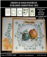 GREEN & GOLD BAUBLES CHRISTMAS PYRAMID KIT