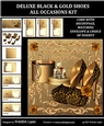 DELUXE BLACK & GOLD SHOES ALL OCCASIONS KIT