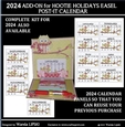 2024 ADD-ON FOR HOOTIE HOLIDAYS POST-IT EASEL CALENDAR CARD