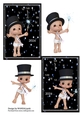 SILVER SPARKLE 2 X NEW YEAR BABY TOPPERS