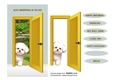 JUST DROPPING IN TO SAY PEEKING POOCHES - BICHON FRISE