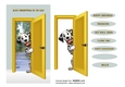 JUST DROPPING IN TO SAY PEEKING POOCHES - DALMATION