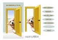 JUST DROPPING IN TO SAY PEEKING POOCHES - GOLDEN RETRIEVER
