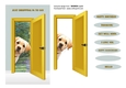 JUST DROPPING IN TO SAY PEEKING POOCHES - LABRADOR