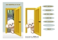 JUST DROPPING IN TO SAY PEEKING POOCHES - POODLE