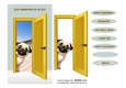 JUST DROPPING IN TO SAY PEEKING POOCHES - PUG