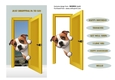 JUST DROPPING IN TO SAY PEEKING POOCHES - STAFFORDSHIRE TERRIER