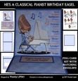 HES A CLASSICAL PIANIST BIRTHDAY EASEL CARD