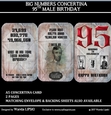 BIG NUMBERS CONCERTINA 95TH MALE BIRTHDAY