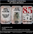BIG NUMBERS CONCERTINA 85TH MALE BIRTHDAY