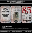 BIG NUMBERS CONCERTINA 85TH DAD BIRTHDAY