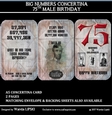 BIG NUMBERS CONCERTINA 75TH MALE BIRTHDAY