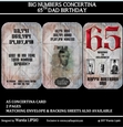 BIG NUMBERS CONCERTINA 65TH DAD BIRTHDAY