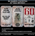 BIG NUMBERS CONCERTINA 60TH MALE BIRTHDAY