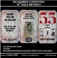 BIG NUMBERS CONCERTINA 55TH MALE BIRTHDAY