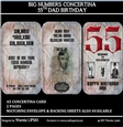 BIG NUMBERS CONCERTINA 55TH DAD BIRTHDAY