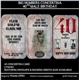 BIG NUMBERS CONCERTINA 40TH HUSBAND BIRTHDAY