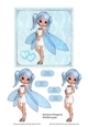 BLUE FAIRY WISHES BIRTHDAY CARD FRONT