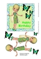 BIRTHDAY COOKIE & BUTTERFLY CARD FRONT
