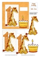 1 YEAR BIRTHDAY GIRAFFE CARD FRONT