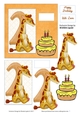 2 YEAR BIRTHDAY GIRAFFE CARD FRONT