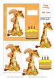 3 YEAR BIRTHDAY GIRAFFE CARD FRONT