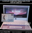 I LOVE MY COMPUTER GIRL MULTI-USE POP-UP CARD KIT