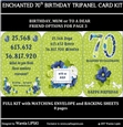 ENCHANTED 70TH BIRTHDAY TRIPANEL CARD KIT
