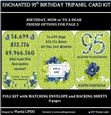 ENCHANTED 95TH BIRTHDAY TRIPANEL CARD KIT