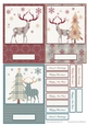 3 X LITTLE DEER CHRISTMAS CARD FRONTS