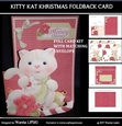 KITTY KAT KRISTMAS FOLDBACK CARD WITH ENVELOPE