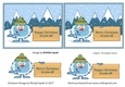 2 X YETI CHRISTMAS CARD FRONTS 1