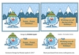 2 X YETI CHRISTMAS CARD FRONTS 2