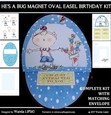 HES A BUG MAGNET OVAL EASEL BIRTHDAY OR LOVE CARD